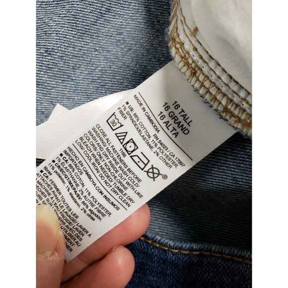 Old Navy Jeans Size 16 Tall Womens Blue Pants Stretch Mid Rise Boyfriend NWT - Picture 7 of 15